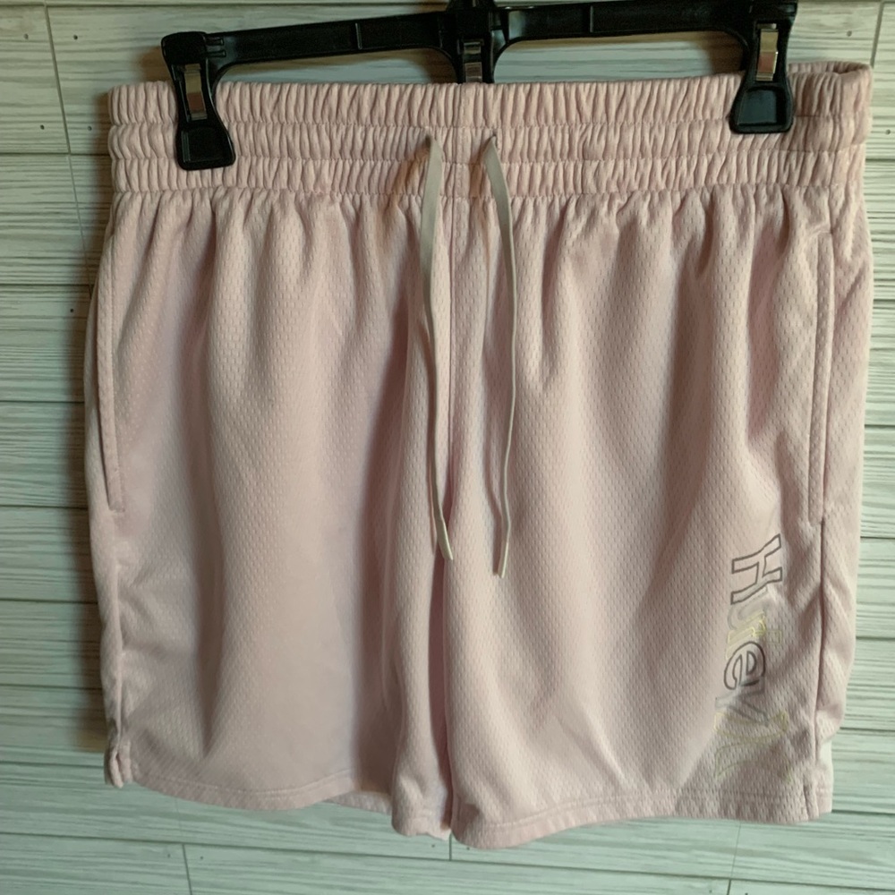 Hurley Light Pink Athletic Drawstring Shorts